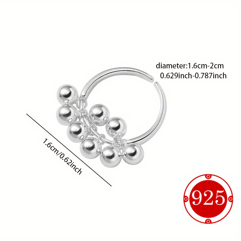 925 Silver Grape Cluster Ring for Ladies